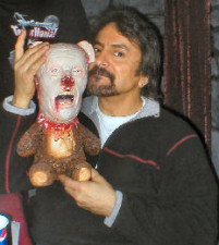 Tom Savini with teddy bear